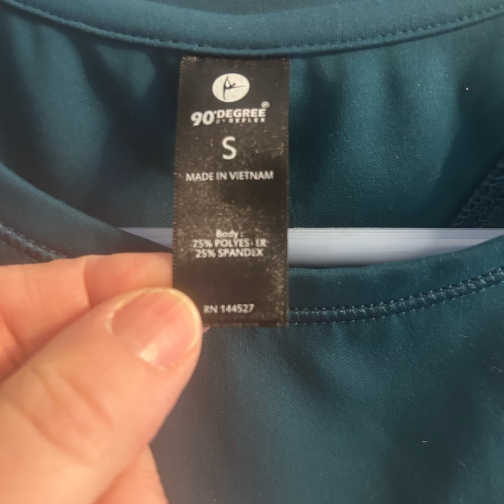 90 Degree By Reflex Dark Teal Tank Top - Picture 2 of 4